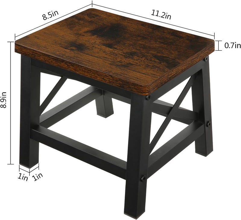 YINMIT Wooden Step Stool for Adults and Kids, Step Stool for High Bed with Non-Slip Feet, Using for Bedroom, Living Room and Kitchen, Hold Up to 500 lbs - Image 4